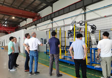 巴西客户来厂验收机器人螺母凸焊工作站